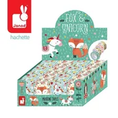 Łamigłówki - Zestaw 2 Samoprzylepnych Taśm Dekoracyjnych Lisek + Jednorożec  7+, Opakowanie Zbiorcze 12 Sztuk (6 Szt. + 6 Szt.), Janod - miniaturka - grafika 1