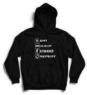 Gadżety dla niej i dla niego - Bluza z kapturem Eat Sleep CS:GO Repeat - miniaturka - grafika 1