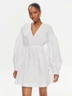 Sukienki - Pinko Sukienka codzienna Ace Ventura Abito 103723 A1XO Biały Regular Fit - miniaturka - grafika 1