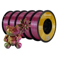 Filamenty i akcesoria do drukarek 3D - filament do drukarek 3D, jedwabiste wykończenie, opcja trzech kolorów, złoty, zielony, różowy, czerwony - miniaturka - grafika 1