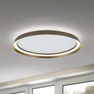 Lampy sufitowe - ORION Lampa sufitowa LED Manta, Ø 60 cm, aluminium/brąz, aluminium, góra/dół - miniaturka - grafika 1