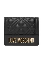 Portfele - LOVE MOSCHINO Mały Portfel Damski JC5601PP1NLA0000 Czarny - miniaturka - grafika 1
