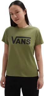 t-shirt damski VANS FLYING V CREW TEE Loden Green - Koszulki i topy damskie - miniaturka - grafika 1
