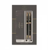 Pióra wieczne - Zestaw Parker: Sonnet Duo Czarny GT, pióro wieczne i długopis (P-2093371) - miniaturka - grafika 1