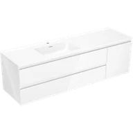 Szafki łazienkowe - Mexen Orio szafka łazienkowa 160 cm z umywalką Otis lewą, 2S, 1D, biała połysk - 91A13-16047-3-BBFFF00-W18L00 - miniaturka - grafika 1