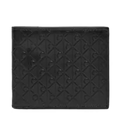 Etui na dokumenty i karty - Etui na karty kredytowe Calvin Klein Embossed Emblem Billfold W/ Coin LV04D1129G Czarny - miniaturka - grafika 1