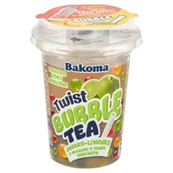 Kefiry, jogurty, maślanki - Bakoma Bubble Twist Napój owocowo-herbaciany jabłko-limonka z kulkami o smaku owocowym 350 g - miniaturka - grafika 1