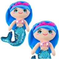 Maskotki i pluszaki - Pluszowa Syrenka Przytulanka Ogon W Cekiny Niebieska 30cm LEAN Toys - miniaturka - grafika 1
