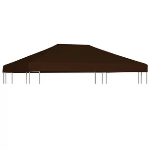 vidaXL Zadaszenie do altany, 310 g/m, 3 x 4 m, brązowe - Pawilony ogrodowe - miniaturka - grafika 1