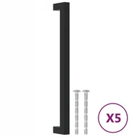 Meble modułowe i akcesoria - Uchwyty do szafek, 5 szt., czarne, 224 mm, stal ni - miniaturka - grafika 1