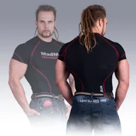 Koszulki sportowe męskie - Koszulka męska MadMax MSW901 Black/Red M - miniaturka - grafika 1