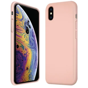Etui ochronne na telefon komórkowy Apple iPhone XS Max silikonowo-żelowe etui na telefon komórkowy, różowe - Etui i futerały do telefonów - miniaturka - grafika 1