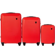 Walizki - 0125, Zestaw 3 walizek (L,M,S) Wings, Red - miniaturka - grafika 1