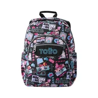 Plecaki - TOTTO MA04ECO021-2416N-6CZ, Plecak Unisex dzieci, Czarny, duży, Czarny (Black), L - miniaturka - grafika 1