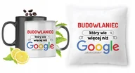 Gadżety dla niej i dla niego - Dla Budowlańca Zestaw Kubek Magiczny + Poduszka z Nadrukiem ze Zdjęciem - miniaturka - grafika 1