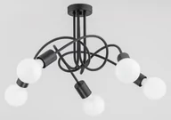 Lampy sufitowe - Alfa Lupo lampa sufitowa 5-punktowa czarna 28535 - miniaturka - grafika 1