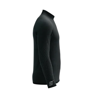 COMPRESSPORT Bluza biegowa męska SEAMLESS ZIP SWEATSHIRT black melange - Bluzy sportowe męskie - miniaturka - grafika 6