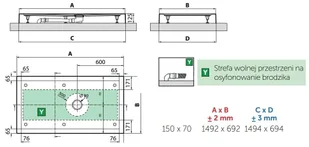 Novellini Olympic Plus Brodzik prostokątny 150x70 cm beżowy OL150704-11 - Brodziki prysznicowe - miniaturka - grafika 2