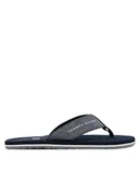 Klapki i japonki męskie - Tommy Hilfiger Japonki Chambray Beach Sandal FM0FM05570 Granatowy - miniaturka - grafika 1