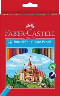 Faber-Castell Kredki 36 kolorów z temperówką Zamek - Przybory szkolne - miniaturka - grafika 3