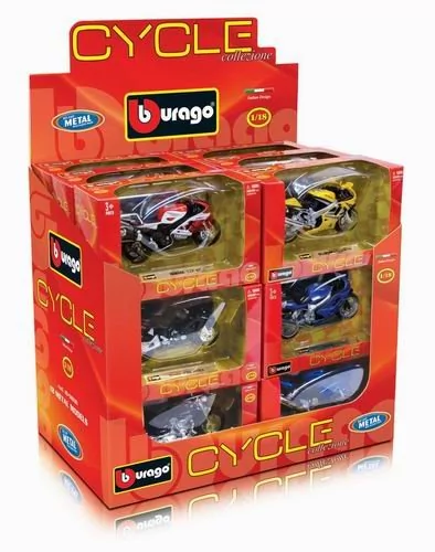 Bburago Cycle 1:18, różne rodzaje