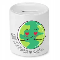 Skarbonki - SKARBONKA DLA BABCI NAJLEPSZA BABCIA NA ŚWIECIE z Nadrukiem ze Zdjęciem - miniaturka - grafika 1