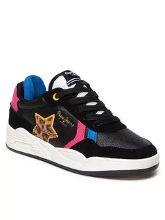 Buty dla dziewczynek - Pepe Jeans Sneakersy Kurt Britt Girl Multi PGS30521 Czarny - grafika 1