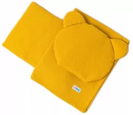 Pościel dla dzieci - KIDABOO Pościel dziecięca do łóżeczka wózka kołyski 3el. 75x100 Wafel MUSZTARDA - miniaturka - grafika 1