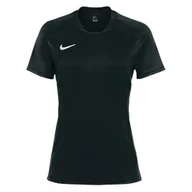 Koszulki i topy damskie - NIKE Damska koszulka treningowa z krótkim rękawem - czarna - miniaturka - grafika 1