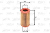 Filtry powietrza - Filtr powietrza VALEO 585622 C14176 585622 - miniaturka - grafika 1