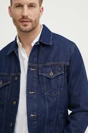 Kurtki męskie - Pepe Jeans kurtka jeansowa REGULAR JACKET męska kolor granatowy przejściowa PM402715CU4 - miniaturka - grafika 1
