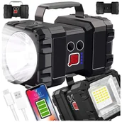 Latarki - Latarka Akumulatorowa Szperacz Powerbank 10Ah 800lm R128 - miniaturka - grafika 1