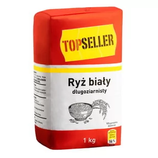 Topseller Ryż Biały Długoziarnisty 1Kg - Ryż - miniaturka - grafika 1