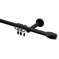 Karnisze - Karnisz Heksagon 300 cm pojedynczy czarny mat 19 mm Inspire - miniaturka - grafika 1