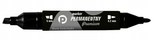 Tetis MARKER PERM. PREMIUM 2 KOŃCÓWKI CZARNY AB108TET - Cienkopisy - miniaturka - grafika 1