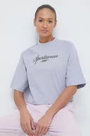 Koszulki sportowe damskie - Puma t-shirt bawełniany damski kolor szary - miniaturka - grafika 1