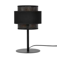 Lampy stojące - Czarna lampka stołowa, nocna, podwójny abażur K-5286 z serii AMOS - miniaturka - grafika 1