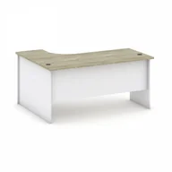 Biurka - B2B Partner Biurko ergonomiczne prawe, biały/dąb sonoma 437499 - miniaturka - grafika 1