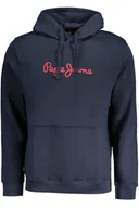 Bluzy męskie - NIEBIESKA BLUZA BEZ ZAMKA MĘSKA PEPE JEANS - Pepe Jeans - miniaturka - grafika 1