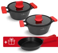 Zestawy garnków i patelni - Zestaw garnków 4 el. Obsidian Zwieger + patelnia Obsidian GRATIS - miniaturka - grafika 1