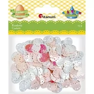 Dekoratorstwo - Cekiny konfetti Titanum Pisanki ażurowe różowe - miniaturka - grafika 1