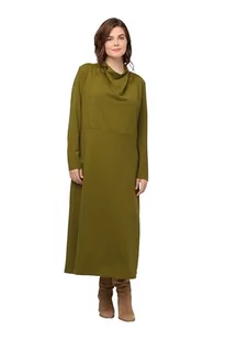 Ulla Popken Damska sukienka dress with Waterfall Collar, żółty/zielony, 54/56 - Sukienki - miniaturka - grafika 1