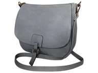 Torebki damskie - Szara Torebka Damska Z Kieszenią Na Telefon, Mała Listonoszka Na Ramię - miniaturka - grafika 1