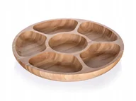 Miski i półmiski - PÓŁMISEK BAMBUSOWY talerz patera na przekąski 31cm - miniaturka - grafika 1