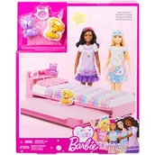 Lalki dla dziewczynek - Łóżko Barbie Moja pierwsza Barbie HMM64 - miniaturka - grafika 1