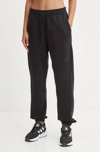 adidas spodnie dresowe All SZN kolor czarny gładkie IW1024 - Spodnie damskie - miniaturka - grafika 1