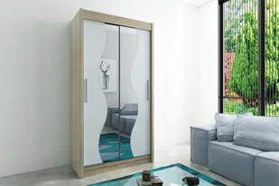 MINIO szafa 120 cm MADRYT dąb sonoma / biały - Szafy - miniaturka - grafika 1