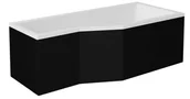 Wanny - Czarno-biała wanna prostokątna z obudową Integra 170 Prawa Besco - miniaturka - grafika 1