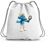 Torby szkolne - PLECAK WOREK SMERFY SZKOLNY NA BUTY WF - miniaturka - grafika 1