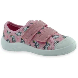 Różowe trampki dla dziewczynki do przedszkola szkoły Befado 772X011 Tim - Buty dla dziewczynek - miniaturka - grafika 1